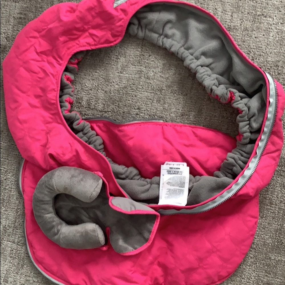 J Cole Pink Car Seat Cover and Infant Head Insert